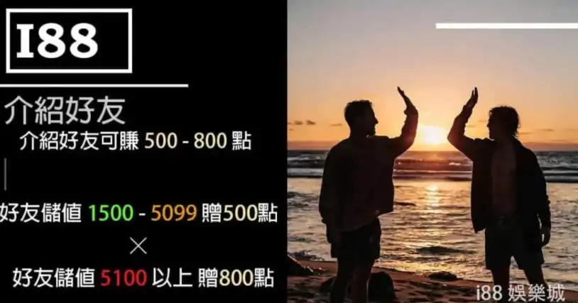 i88娛樂城-介紹好友最高贈800優惠